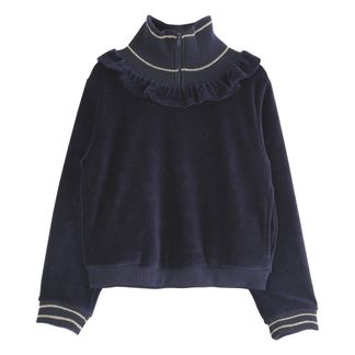 Emile et Ida Sweatshirt aus Velours mit Reißverschlusskragen-listing