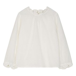 Emile et Ida Bluse mit Federstickerei Lurex-listing