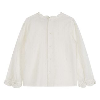 Emile et Ida Bluse mit Federstickerei Lurex-listing