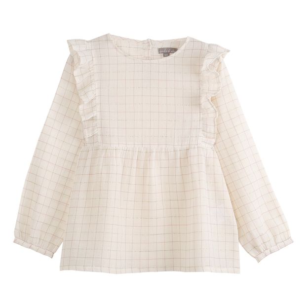Checkered Lurex Blouse - Women's Collection - -product