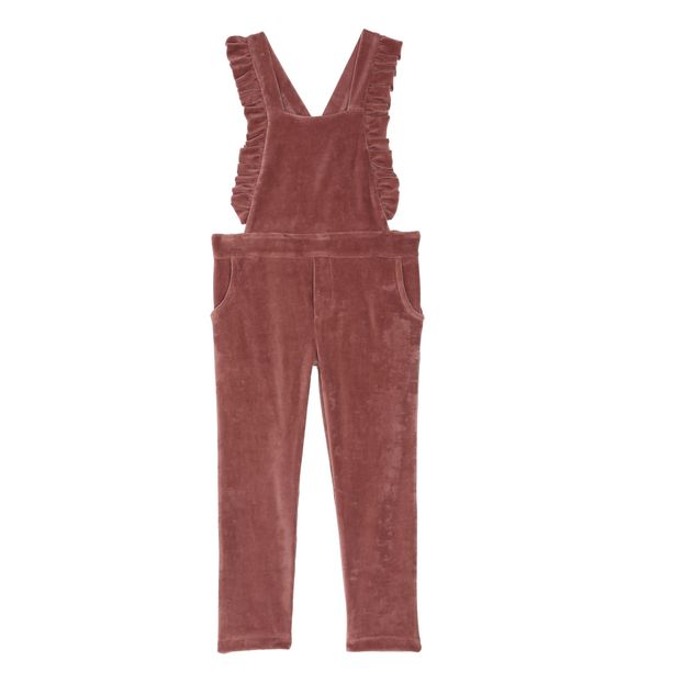 Ruffled Velvet Dungarees-product