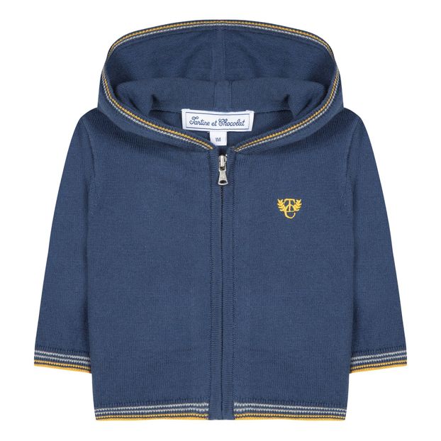 Cardigan con cappuccio cotone et cachemire-product