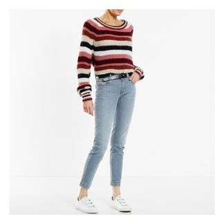 Emile et Ida Gestreifter Mohair-Pullover - Damenkollektion --listing