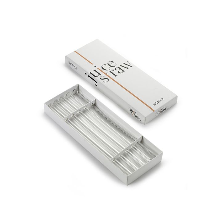 Pailles en verre - Set de 4 | Transparent- Image produit n°0