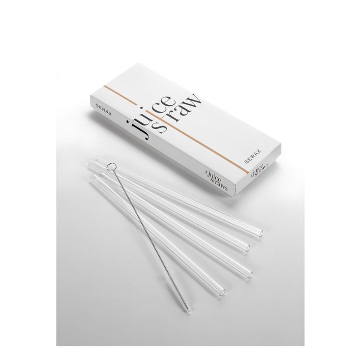 Pailles en verre - Set de 4 | Transparent- Image produit n°2