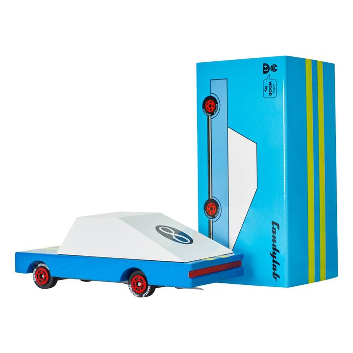 Voiture Blue Racer en bois | Bleu- Image produit n°0