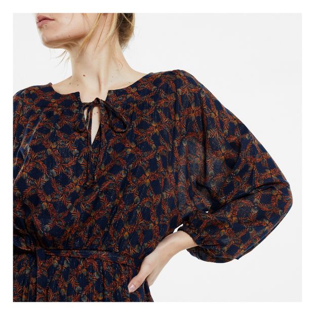 Robe Fleurs Lurex Prunette - Collection Femme --product