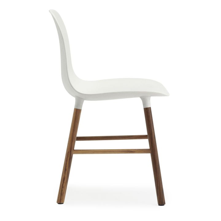 Chaise Form en noyer | Blanc- Image produit n°3