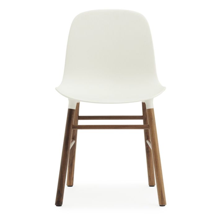 Chaise Form en noyer | Blanc- Image produit n°4