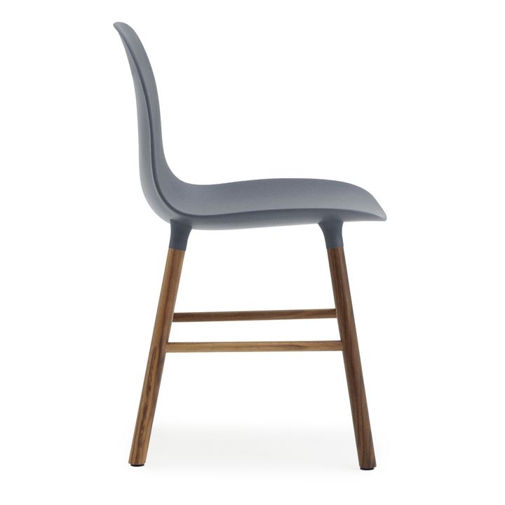 Chaise Form en noyer | Bleu- Image produit n°3