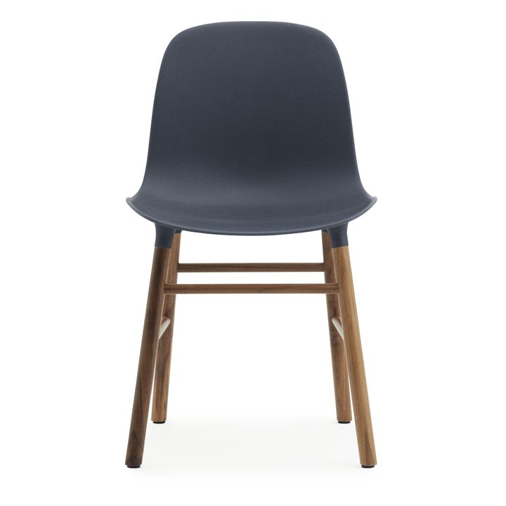 Chaise Form en noyer | Bleu- Image produit n°4