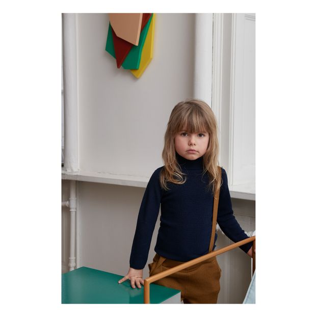 Fine Wool Trousers with Removable Suspenders-product