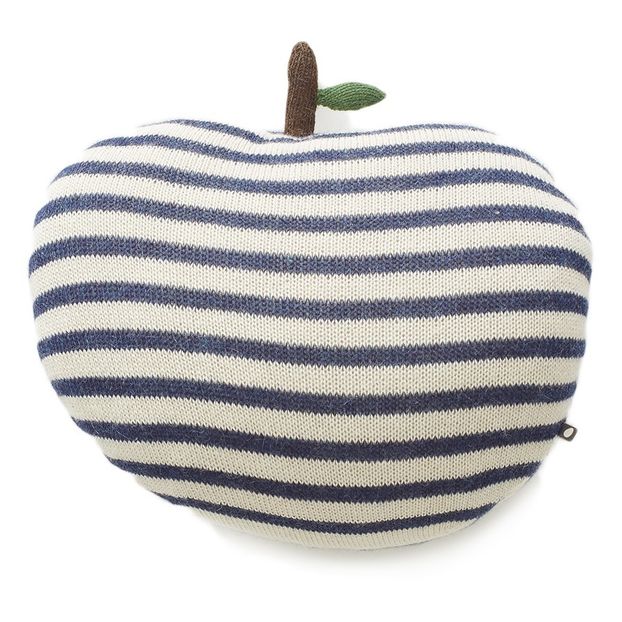 Striped Apple-shaped Alpaca Wool Cushion-product