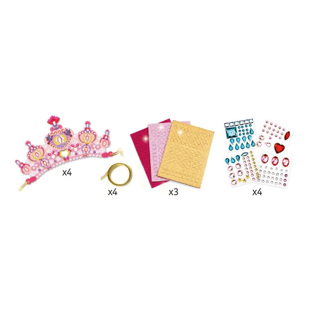 Diadèmes à décorer Comme une princesse - Set de 4-product