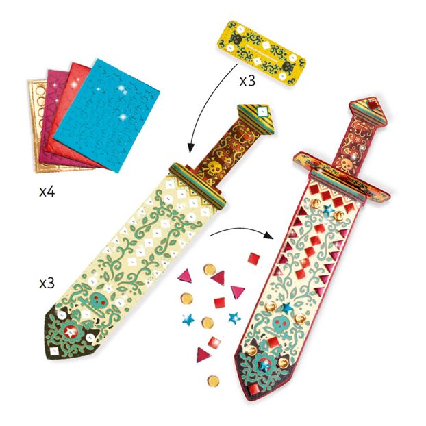 Like a Pirate DIY Mosaic Swords - Set of 3-product
