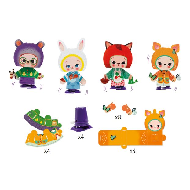 Personnages à assembler Mignons de la forêt - Set de 4-product