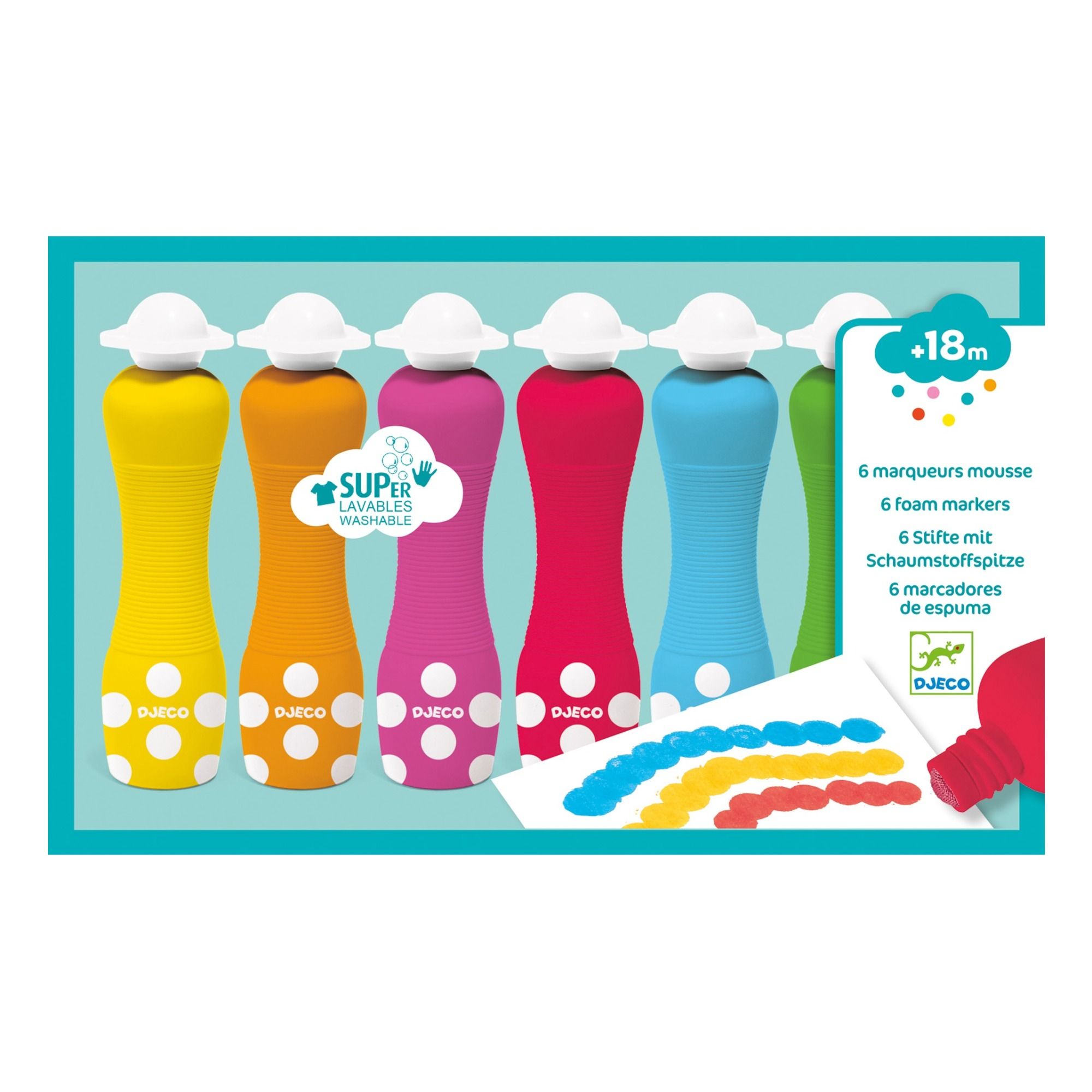 Marqueurs mousse pour les petits - Set de 6- Image produit n°0