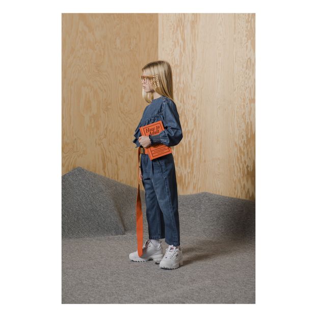 Swindle Denim Ruffle Blouse-product