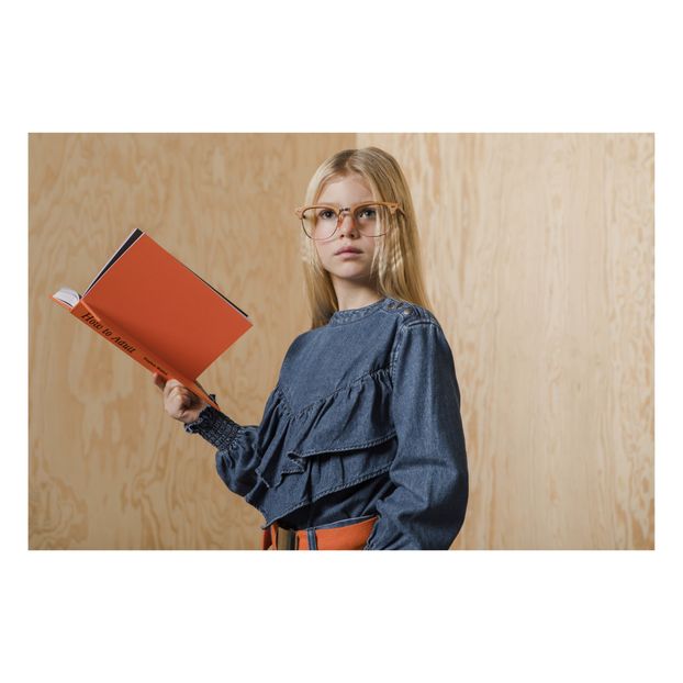 Swindle Denim Ruffle Blouse-product