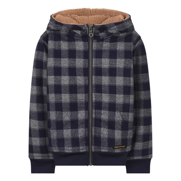 Sudadera de cuadros con capucha y forro sherpa Hooper-product