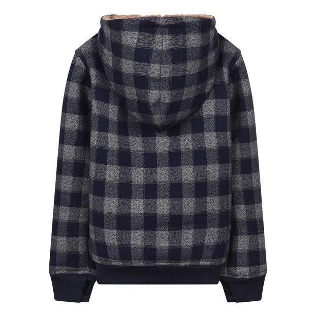 Sudadera de cuadros con capucha y forro sherpa Hooper-product