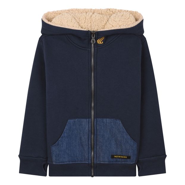 Sudadera de dos materiales con capucha y forro sherpa Hooper-product