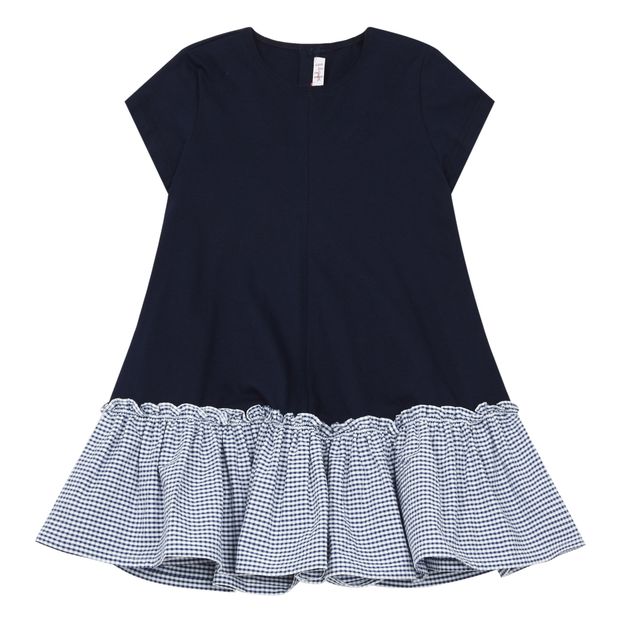 Vestido Bi-materiales a Cuadros-product