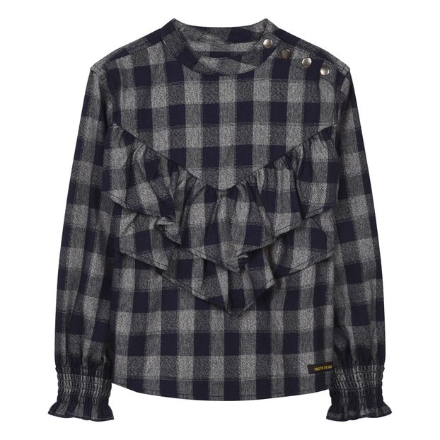 Swindle Check Ruffle Blouse-product