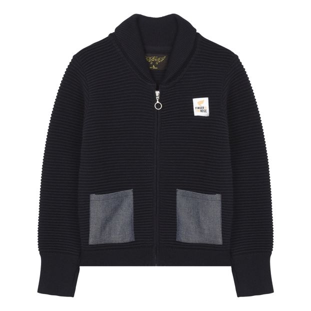 Cardigan Zippé Coton Denver-product