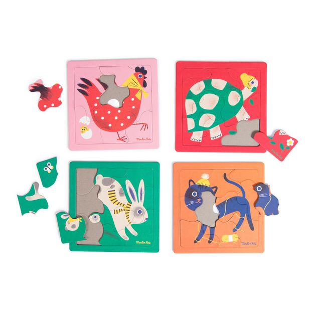 Les Bambins Puzzle - Set of 4-product