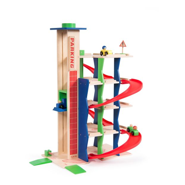 Wooden Car Lot and Accessories (Toy Set)-product