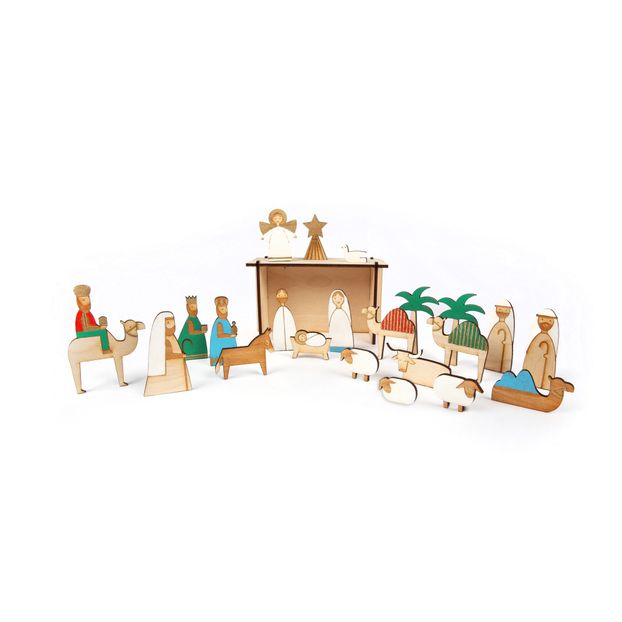 Calendrier de l'Avent crèche de Noël en bois-product