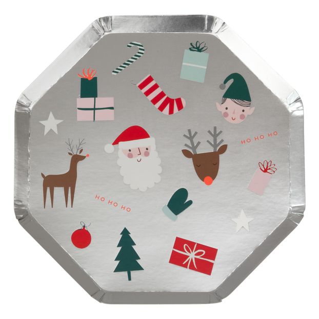 Platos pequeños de cartón Navidad - Set de 8-product