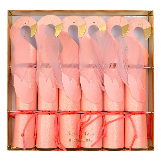 Flamingo Christmas Crackers - Set of 6-product