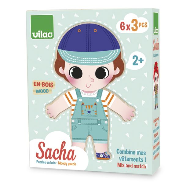 Puzzle de madera «Viste a Sacha»-product