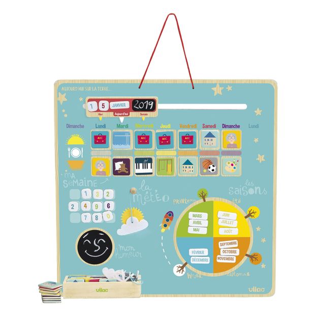 Magnetic Wooden Weekly Planner-product