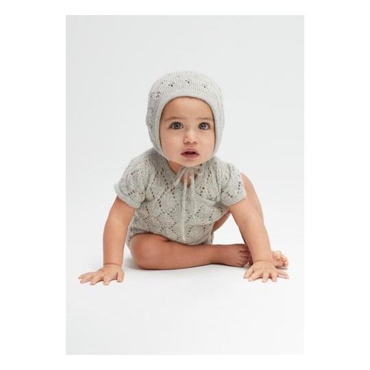 Kimono Baby Alpaca Wool Openwork Bodysuit-product