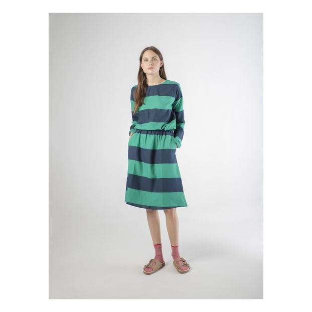 Gestreiftes Plisseekleid Damenkollektion-product