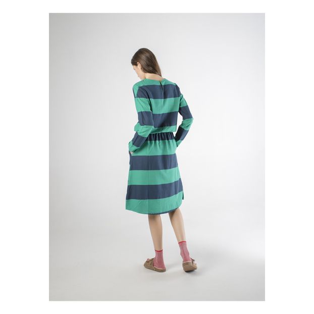 Gestreiftes Plisseekleid Damenkollektion-product
