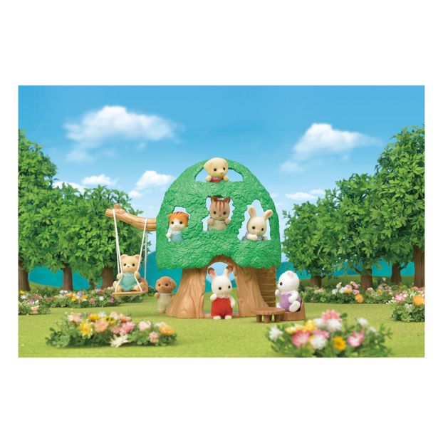 Casa en el árbol bebés del bosque y bebé ardilla-product