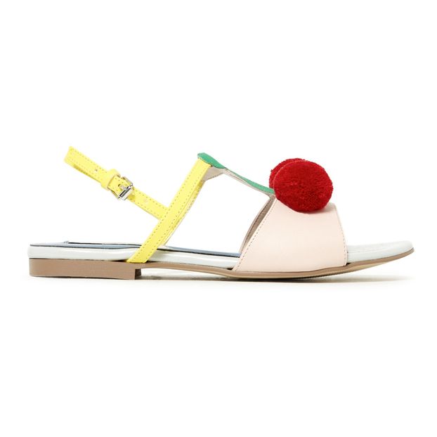 Cherry leather sandals-product