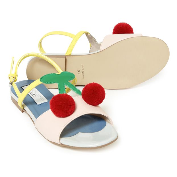 Cherry leather sandals-product