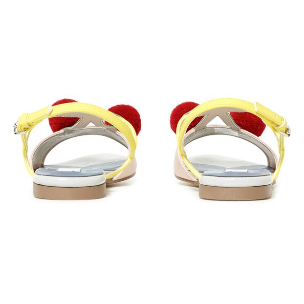 Cherry leather sandals-product