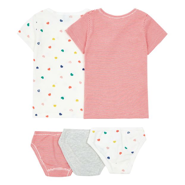 Lot 2 T-Shirts + 3 Culottes Cœur à Cœur-product