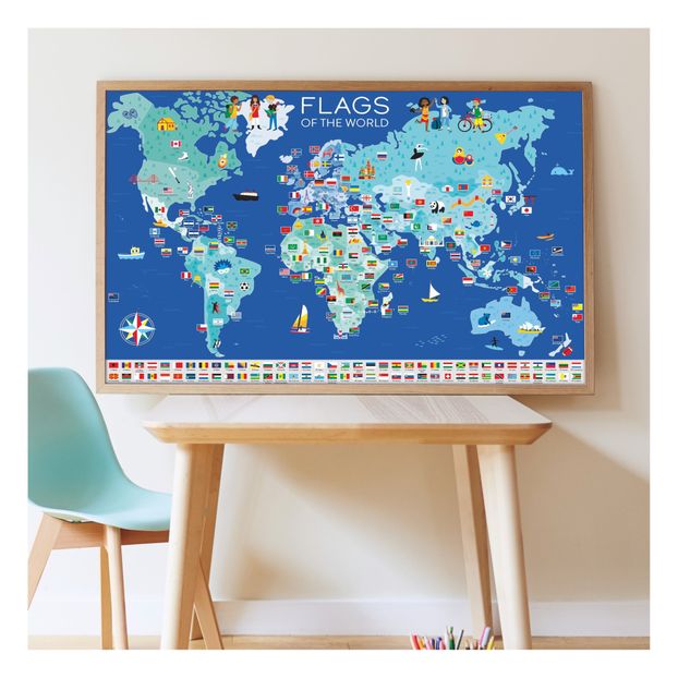 Póster con pegatinas Banderas-product