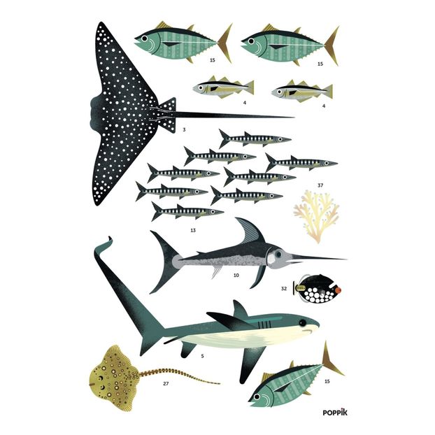 Ocean Poster+ Stickers-product