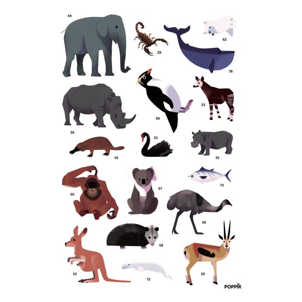Póster con pegatinas Animales-product