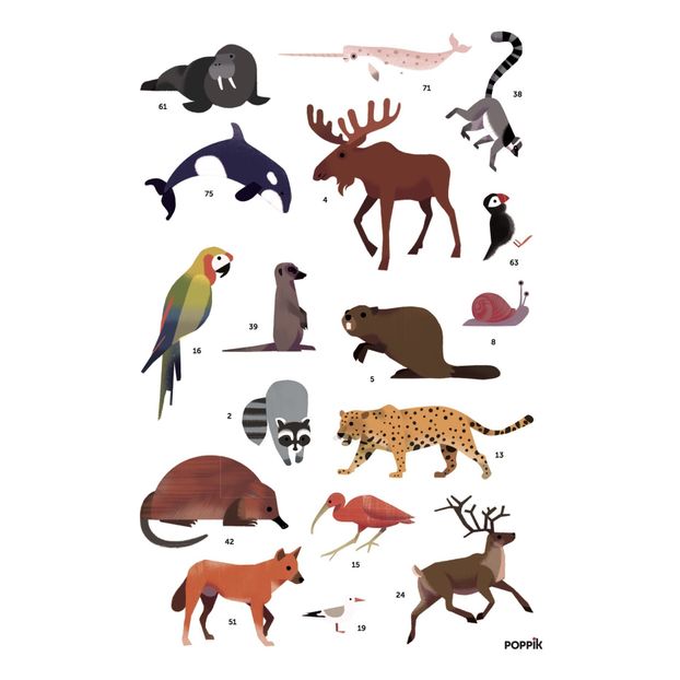 Póster con pegatinas Animales-product