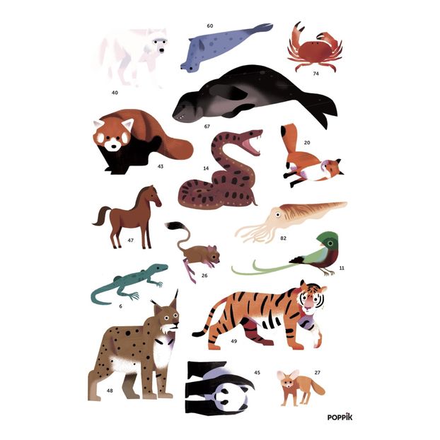 Póster con pegatinas Animales-product