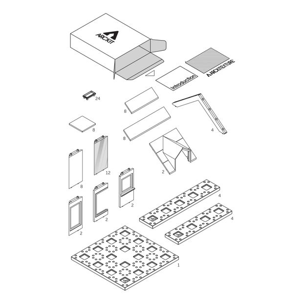 Mini Dormer Architectural Model Kit - 80 Pieces-product